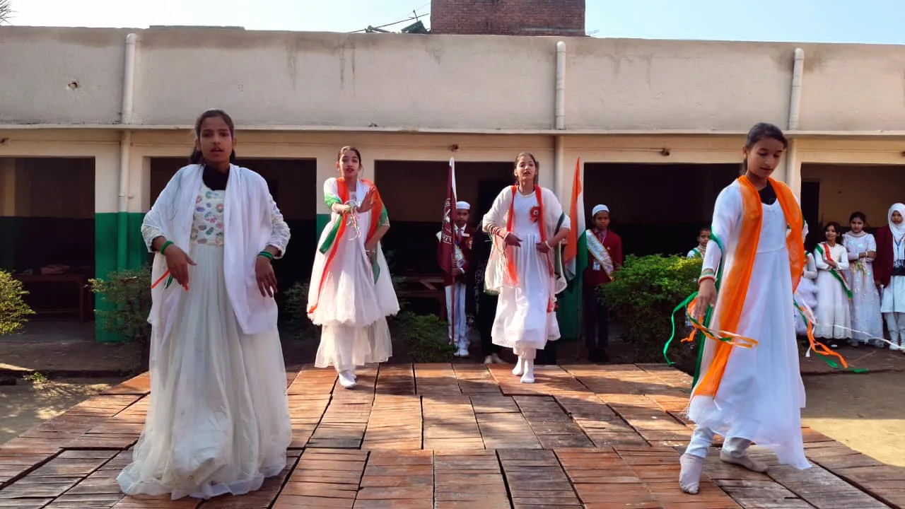 Students and educators taking part in a school programme.